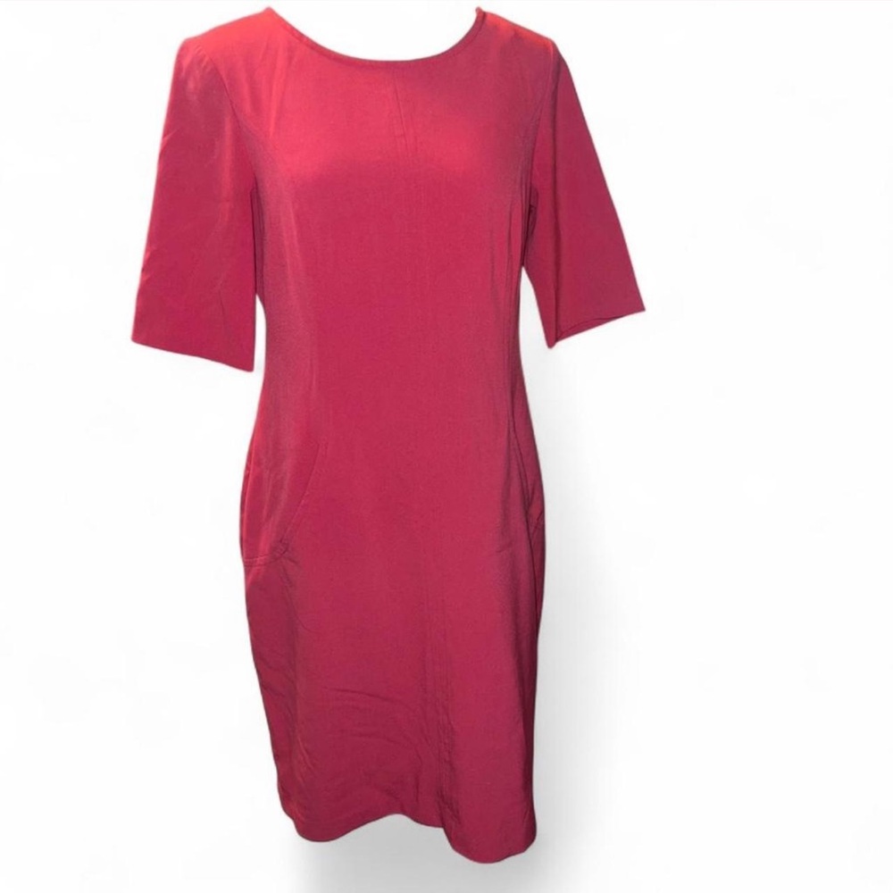 Vince Camuto Coral Pink Sheath Dress Size 10 Work Office Career Minimalist